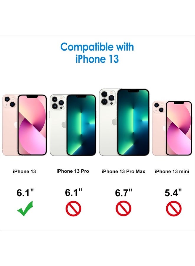 Jetech جراب لهاتف iPhone 13 مقاس 6.1 بوصة، غطاء ممتص للصدمات غير قابل للاصفرار، وظهر شفاف مضاد للخدش (ذهبي وردي) - Image 2