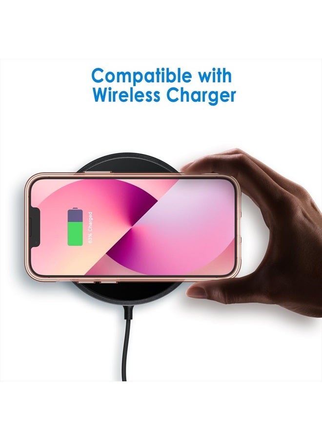 Jetech جراب لهاتف iPhone 13 مقاس 6.1 بوصة، غطاء ممتص للصدمات غير قابل للاصفرار، وظهر شفاف مضاد للخدش (ذهبي وردي) - Image 4