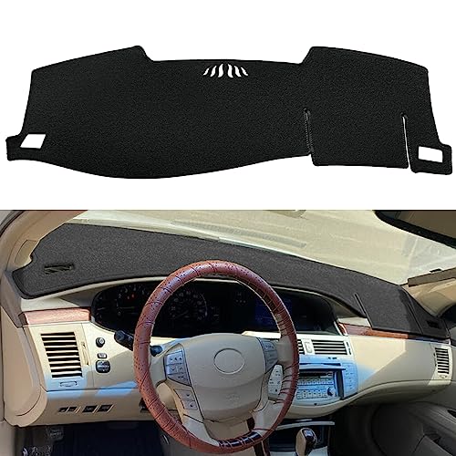 Fcovergurus Dash Cover Mat Custom Fit for Toyota Avalon 2005 2006 2007 2008 2009 2010 with Cutout for Speaker, Dashboard Cover Pad Carpet Protector F101 (Black) - Image 1
