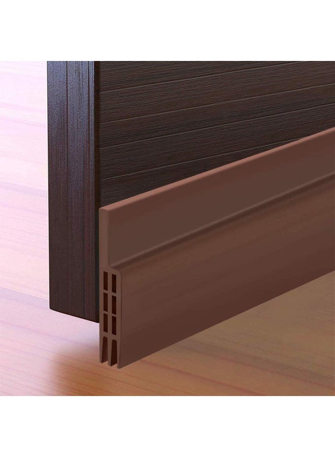 Suptikes Energy Saver Door Draught Stopper Strong Adhesive Door Weather Stripping Door Under Seal Soundproof And Noise Stopper 5.1Cm W X 100Cm L Brown - Image 1