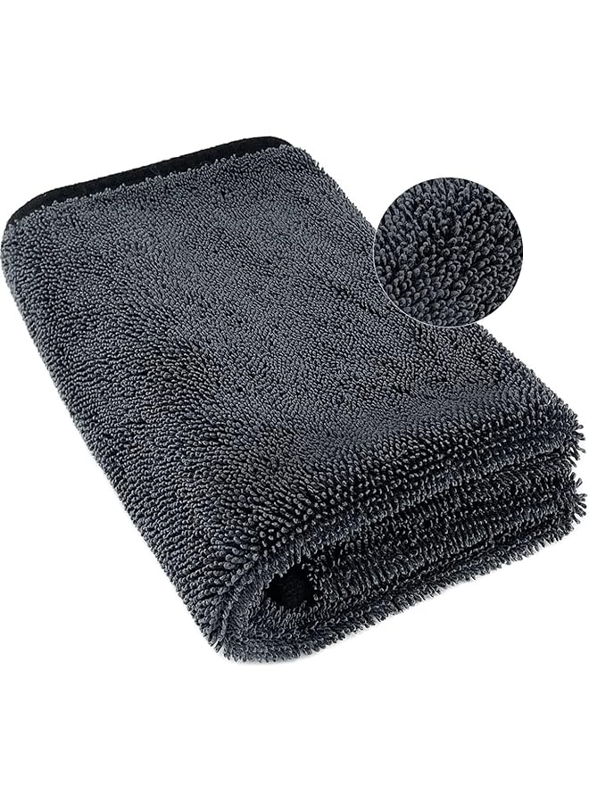 SYOSI Microfiber Towels For Cars, Drying Extra Large Super Absorbent Cleaning Cloth Auto Detailing Ultra Soft, Lint-Free, Streak-Free 600Gsm, 24'' X 35'', 1 Pack - Image 2