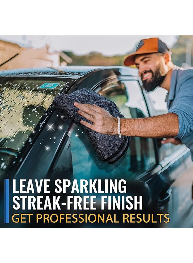 SYOSI Microfiber Towels For Cars, Drying Extra Large Super Absorbent Cleaning Cloth Auto Detailing Ultra Soft, Lint-Free, Streak-Free 600Gsm, 24'' X 35'', 1 Pack - Image 5