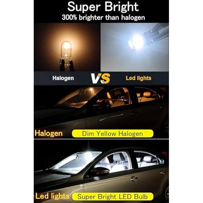 Unity Pack Of 20 Led Replacement Bulbs 194 Led Bulb W5W T10 168 Led Bulbs With 15Smd 4014 Chipsets 6000K White Light Error Free Car Lights For Dome And License Plate - Image 4