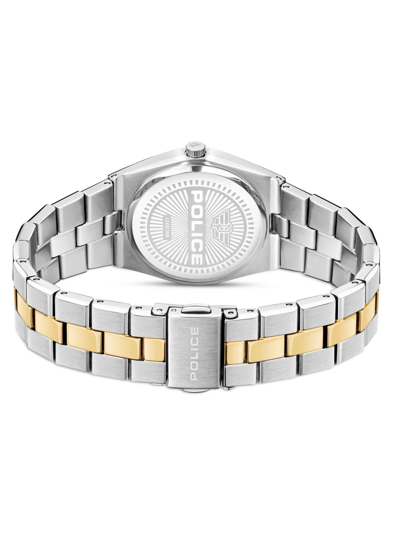 POLICE Police MEA-L03 Green Mother-of-Pearl Dial with Silver & Yellow Gold Plated Plated Stainless Steel Bracelet Women's Watch