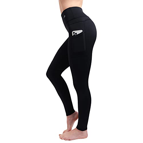 CompressionZ Womens Compression Leggings High Waisted Performance Shaping Gym Pilates Travel Yoga Workout Pants WPockets Black 4XLarge - Image 1