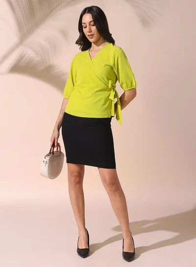 دينيس لينغو بلوزة نسائية بوليستر أخضر تفاحي