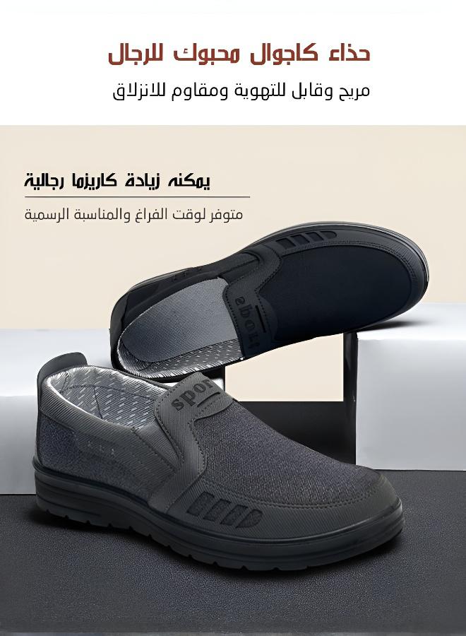 حذاء كاجوال رجالي محبوك بنعل ناعم - Image 4