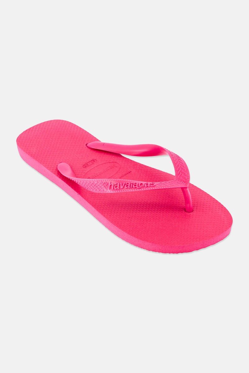 Havaianas Women Brand Logo Slip On Slippers, Electric Pink - Image 1