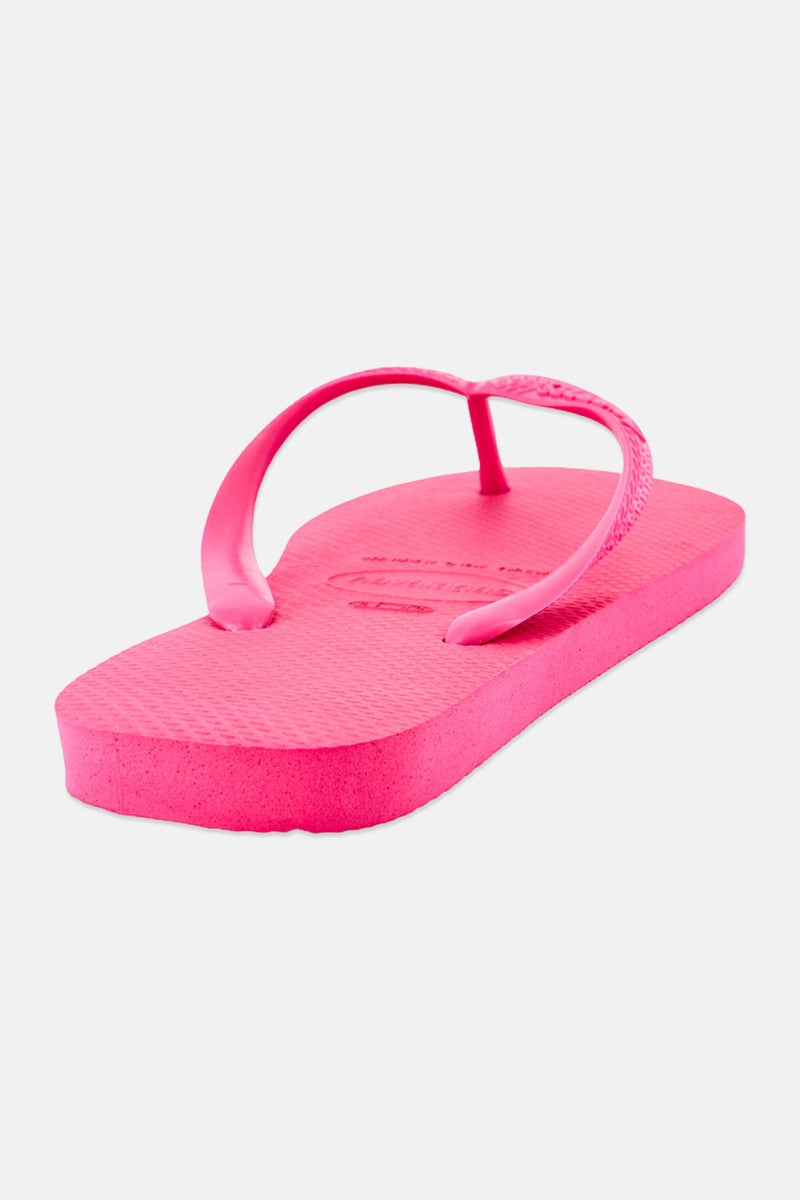 Havaianas Women Brand Logo Slip On Slippers, Electric Pink - Image 3