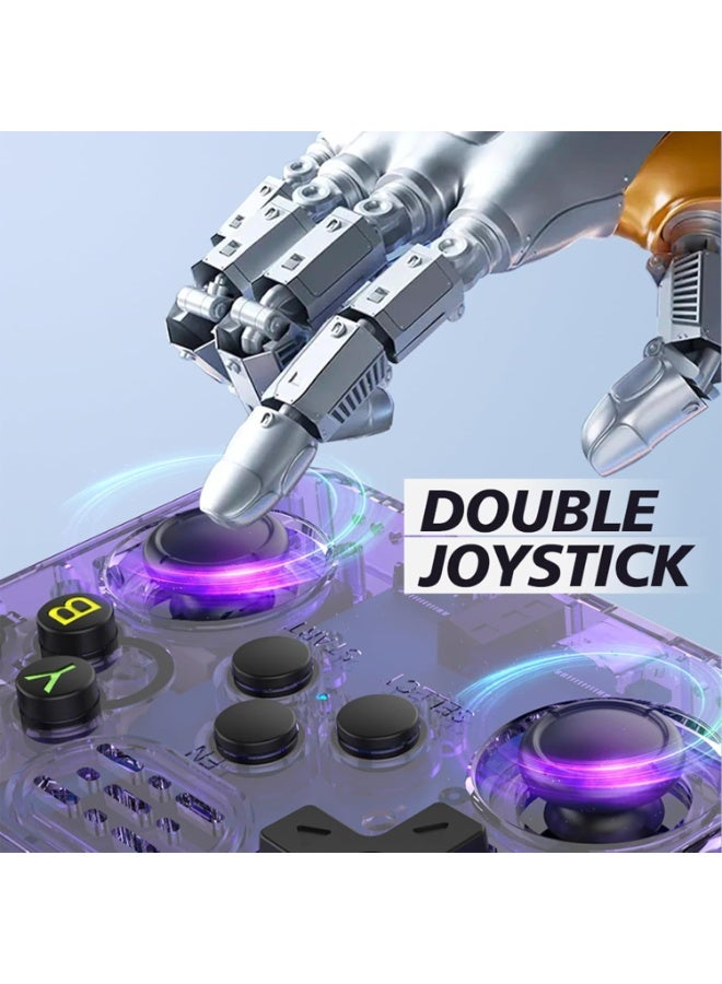 MUNTAQI R36S Handheld Game Console Retro Video Game Console with 3.5" IPS Screen, 10000+ Classic Games, Open Source Linux, Portable Emulator Console for Kids & Adults, Built-in WiFi, 64GB Card - Image 4