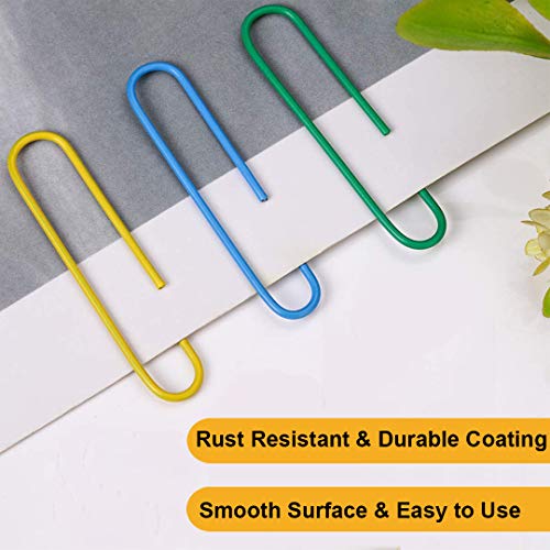 Vinaco Paper Clips?100PCS Paper Clips Large 2 Inch (50mm), Durable & Rust Resistant Colored Paper Clips Ideal for Office School and Personal Document Organization - Image 2