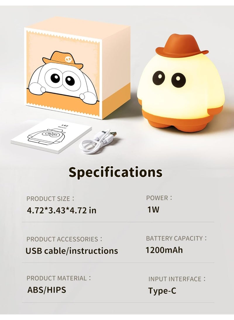 بلو فاير ضوء ليلي شبح من السيليكون بشحن لاسلكي وريموت كنترول - إضاءة قابلة للتعتيم، لمبة لمس ناعمة مع مؤقت ٣٠ دقيقة، إضاءة طاولة لطيفة ومرحة لغرفة النوم، غرفة الأطفال، هدايا الهالوين (لون أبيض دافئ) - Image 4