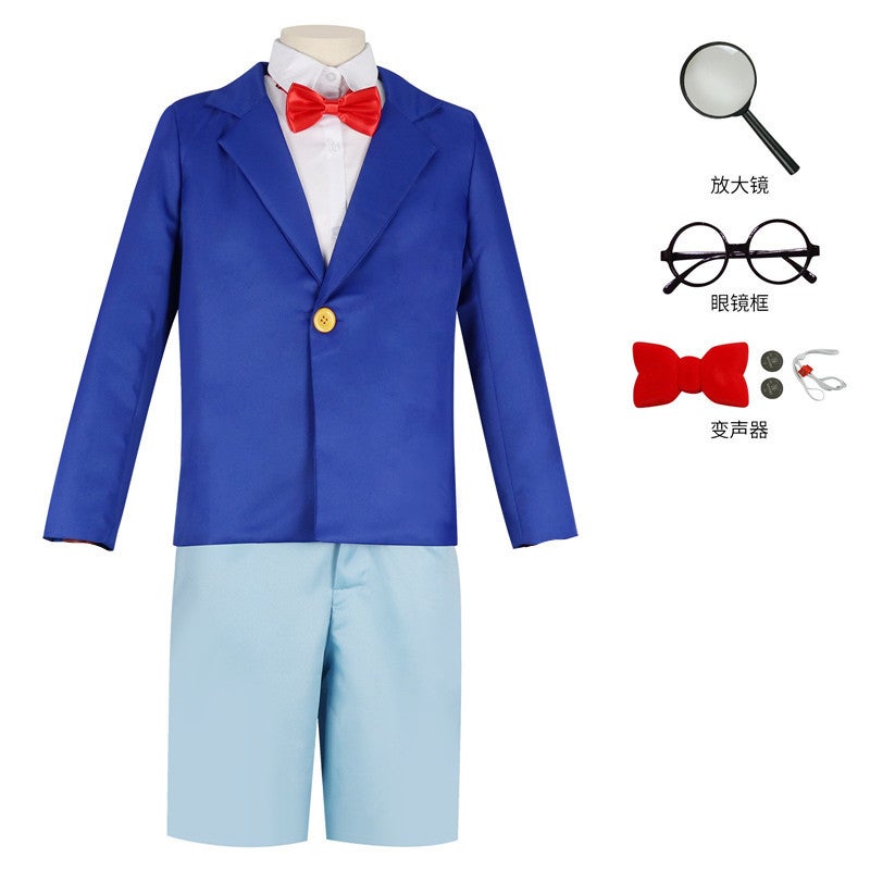 Jinyuan Yijia Conan Kidd cosplay adult childrens clothing in stock suit wholesale one-piece delivery in stock Conan 7-piece set 