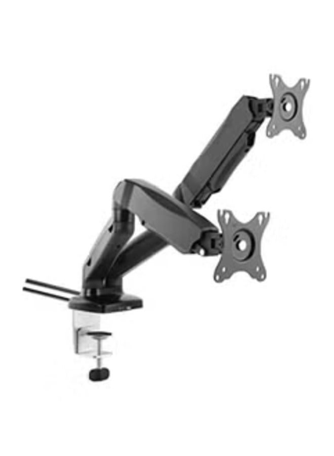 AWH Twin Dual LCD Monitor Gas Counterbalance Arm Desk Mount for 13-27" Screens with Tilt, Swivel, and USB Ports - Image 1
