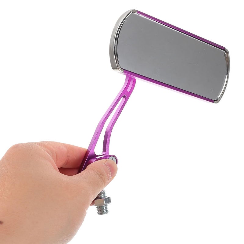Purple Convex Bike Side View Mirrors 2 Pack for Bicycle Motorcycle Scooter Safety - Image 4