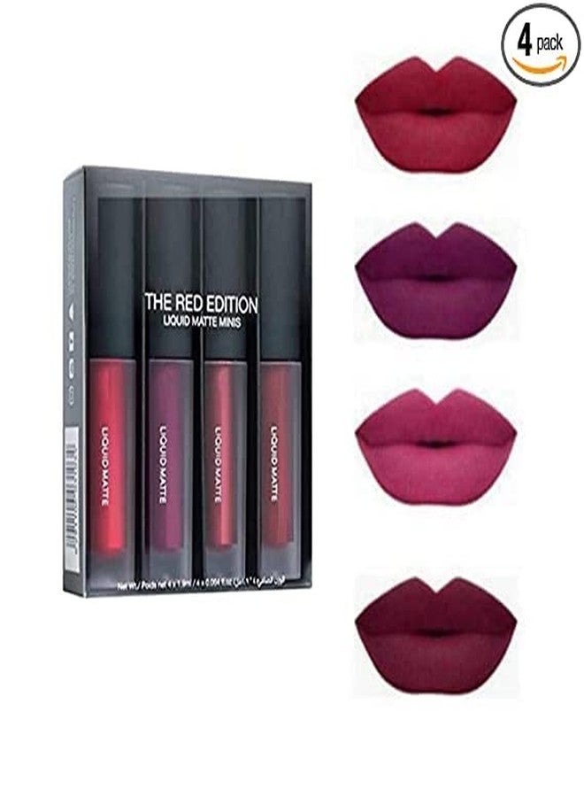 SEINON'S Liquid Matte Minis Lipstick Nude Edition And Red Edition Liquid Matte Mini Lipstick (Pack Of 8) - Image 5