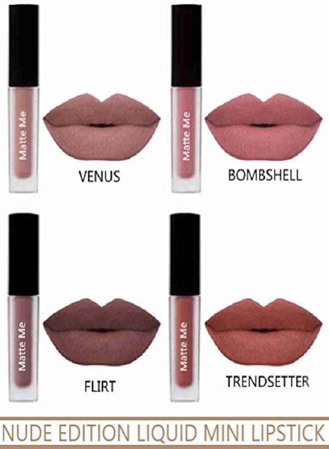 SEINON'S Liquid Matte Minis Lipstick Nude Edition And Red Edition Liquid Matte Mini Lipstick (Pack Of 8) - Image 4