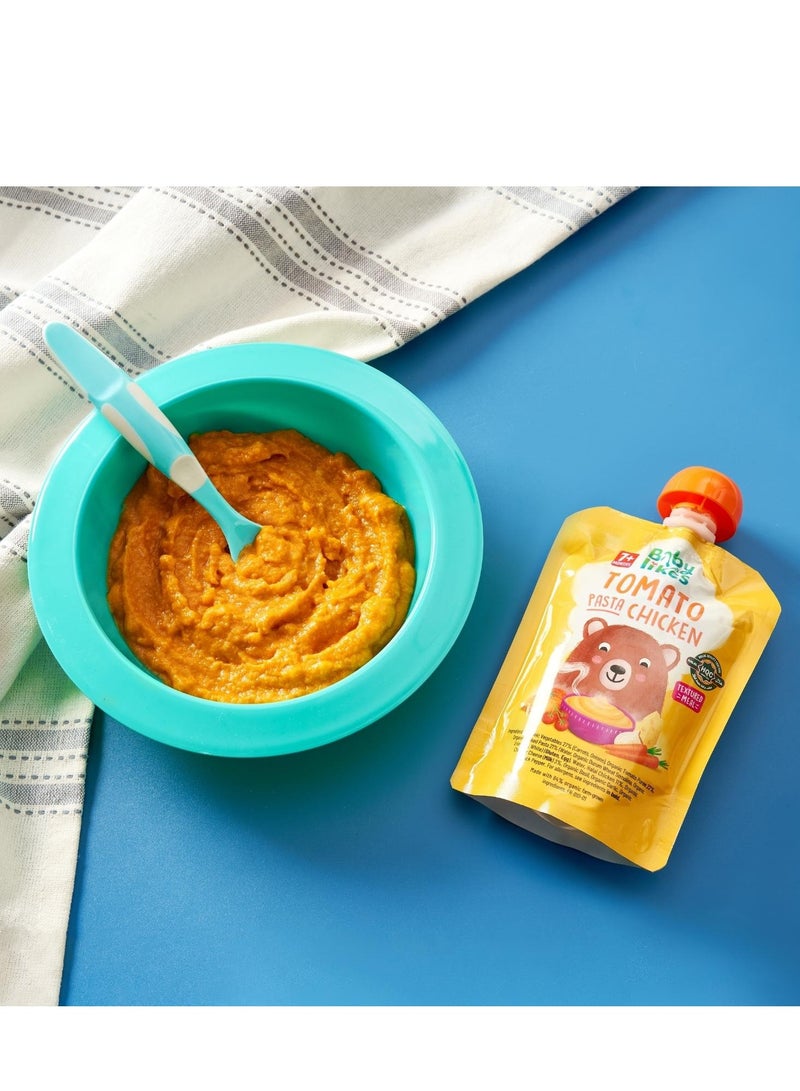 Babylikes Babylikes Halal Baby Food Pouch - Tomato Pasta Chicken 130g Stage 2 Organic Baby Puree for 7+ months - 6-Pack - Image 3