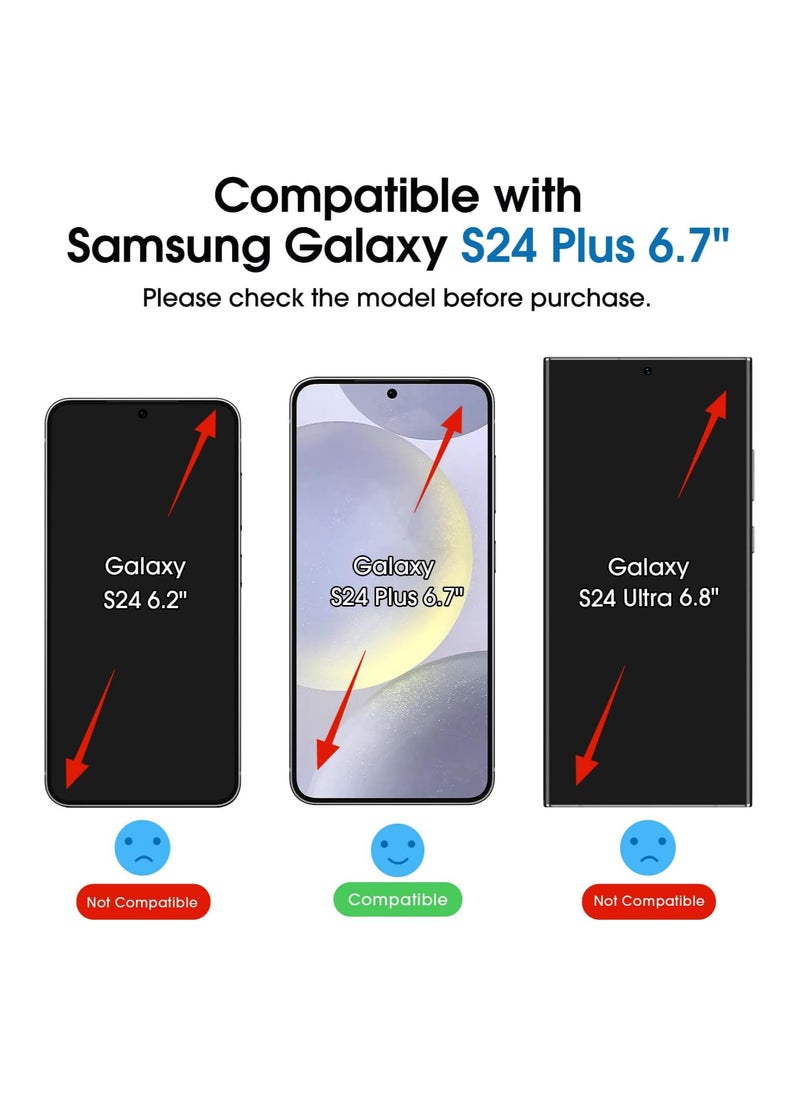 Amfilm - amFilm OneTouch & cam for Samsung Galaxy S24+ Screen Protector Tempered Glass (2+2 Pack) Case Friendly New - transparent - Image 1