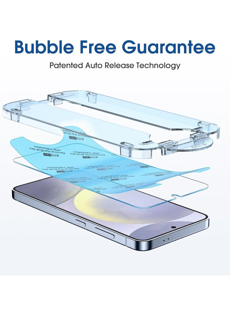 Amfilm - amFilm OneTouch & cam for Samsung Galaxy S24+ Screen Protector Tempered Glass (2+2 Pack) Case Friendly New - transparent - Image 1