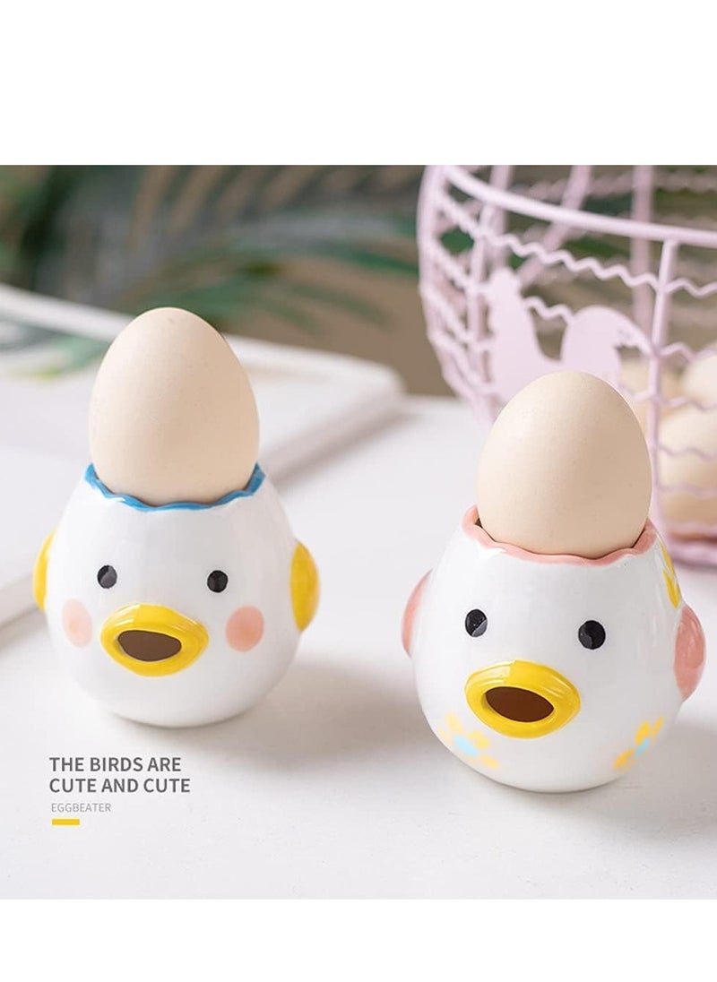 KASTWAVE Egg Separator, Cartoon Vomiting Chicken Egg White Separator Novelty Funny Portable Kitchen Gadgets Baking Tool Egg White for Kitchen, Bakery, Ceramics (1Pcs, Yellow)  - Image 4