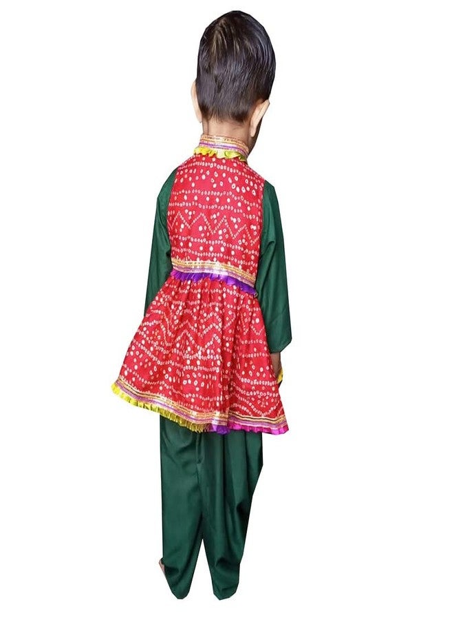 Aglare Cotton Gujarati Kedia Dhoti Dress For Boys,Kedia,Kurta Set For Boys Small And Adult,Stitched Red - Image 3