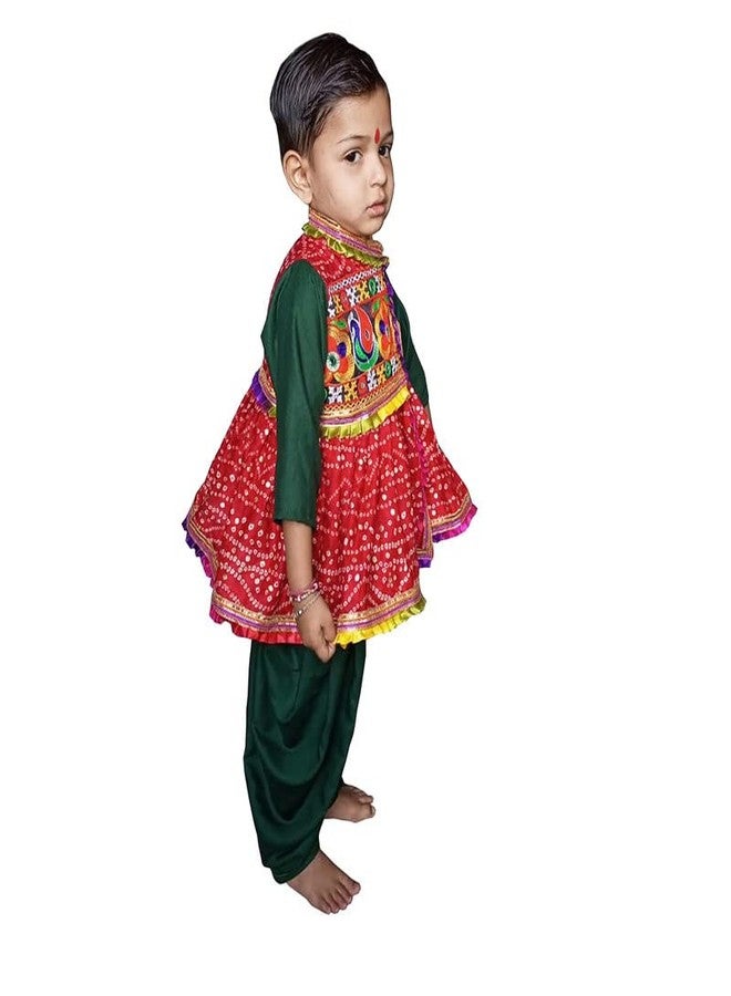 Aglare Cotton Gujarati Kedia Dhoti Dress For Boys,Kedia,Kurta Set For Boys Small And Adult,Stitched Red - Image 4