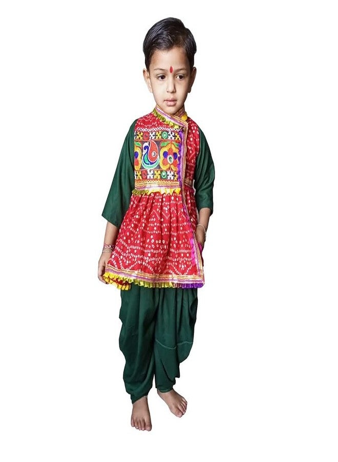 Aglare Cotton Gujarati Kedia Dhoti Dress For Boys,Kedia,Kurta Set For Boys Small And Adult,Stitched Red - Image 2