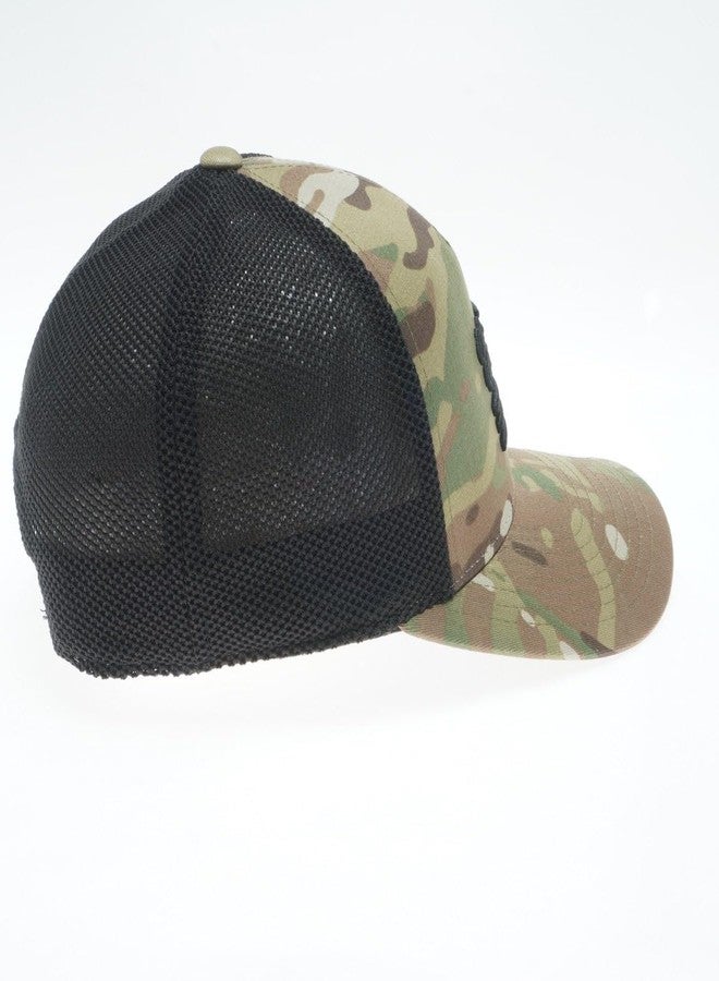 Black Clover, Unisex, Clover Nation 25 Adjustable Hat, Camo/Black Hat/Black Clover Nation Flag, One Size - Image 3