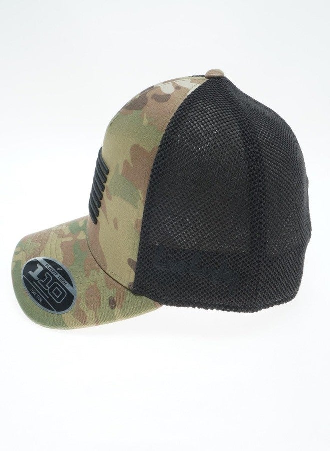 Black Clover, Unisex, Clover Nation 25 Adjustable Hat, Camo/Black Hat/Black Clover Nation Flag, One Size - Image 2
