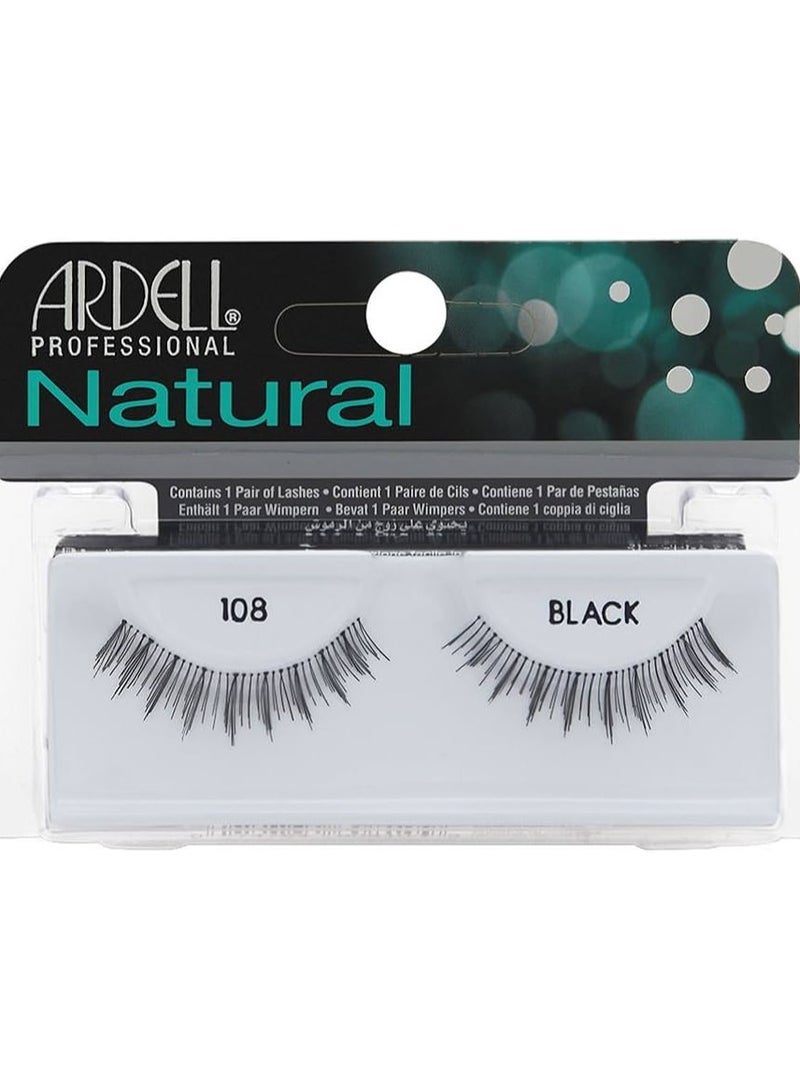 ARDELL Eyelashes Human HAIR Black # 108 - Image 1