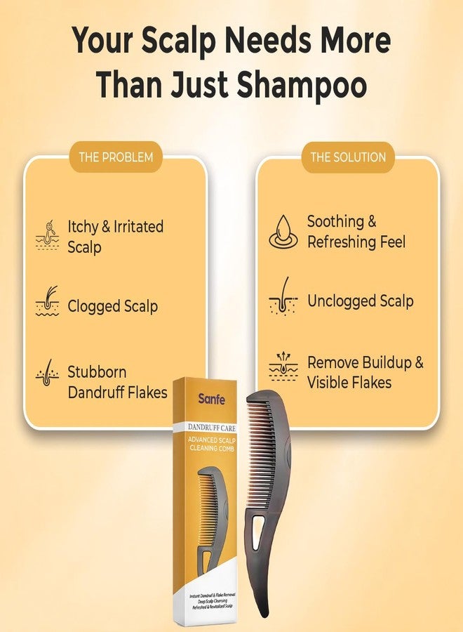 Sanfe Dandruff Care Advanced Scalp Cleaning Comb For Healthy Scalp | 1 Unit - Image 3