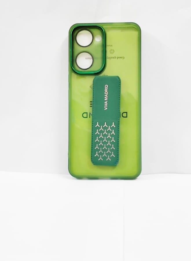 Protective Case Cover With Kick Stand For Vivo Y03 Green