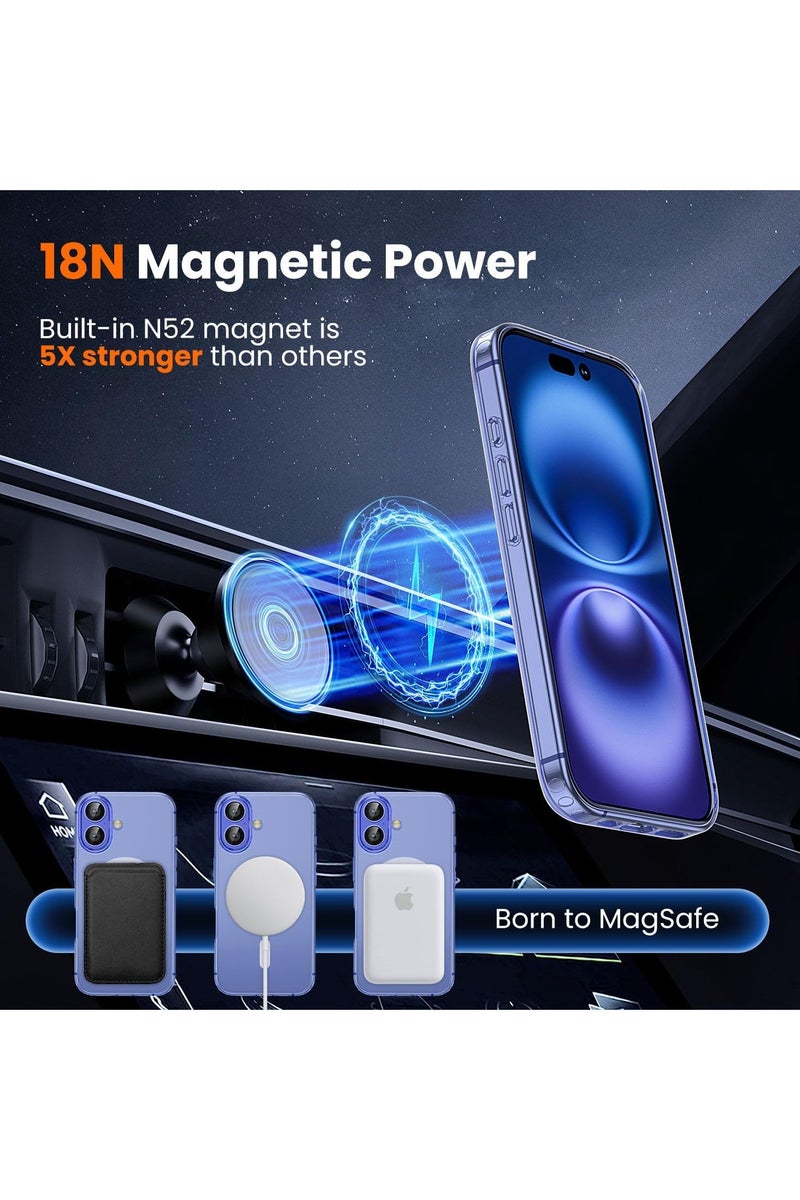 DUSALA 3 in 1 for iPhone 16 Plus Case Clear with MagSafe, Not Yellowing, Screen Protector*1 Camera Lens Protector*1, Military-Grade Protection for iPhone 16 Plus Phone Case 6.7 inch Clear - Image 4