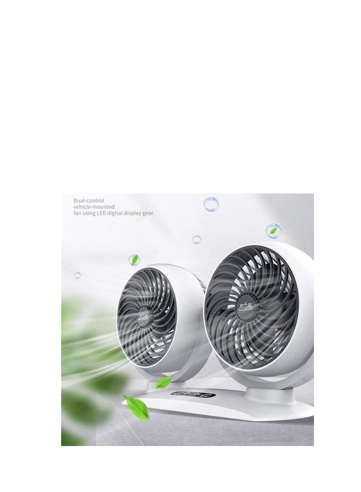 مروحة سيارة USB مزدوجة بثلاث سرعات - Image 2