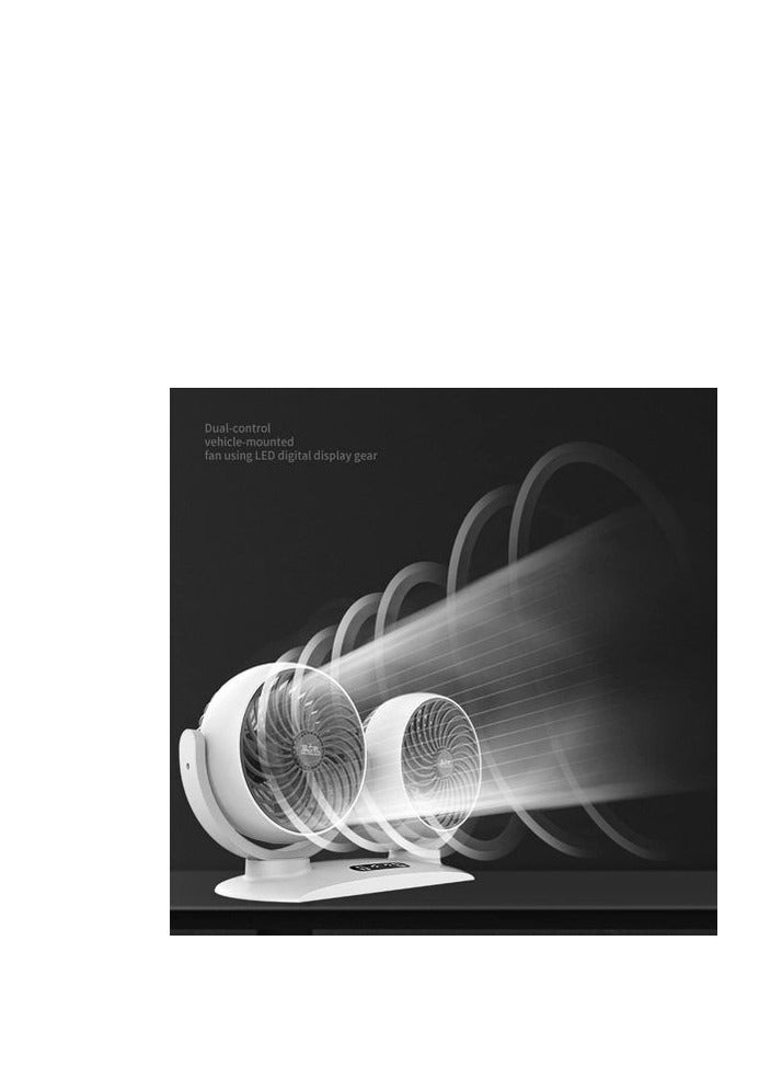 مروحة سيارة USB مزدوجة بثلاث سرعات - Image 3