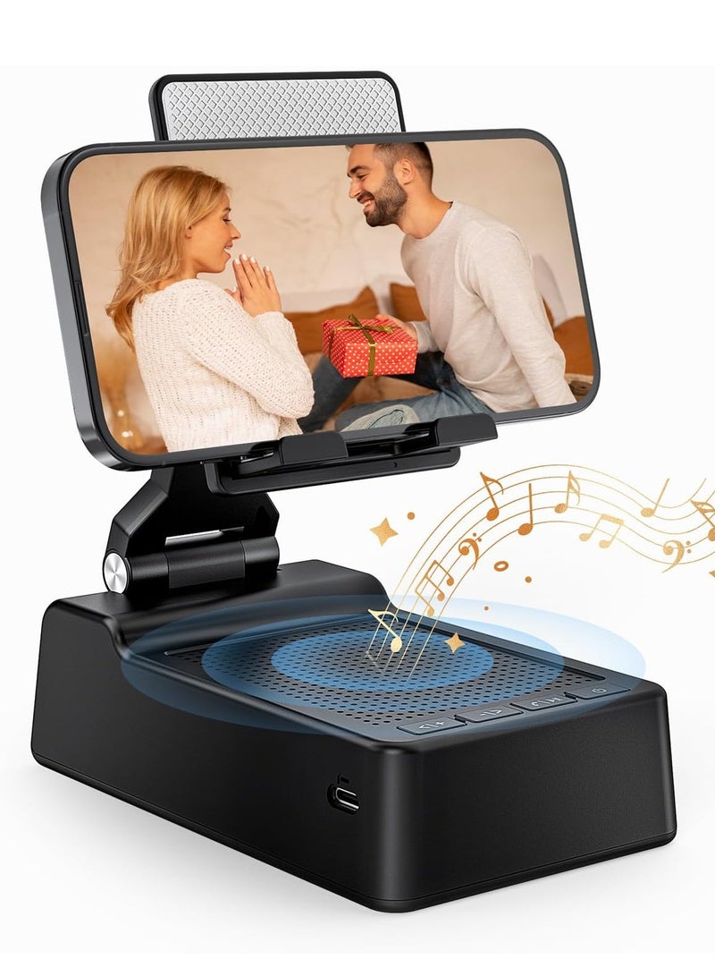 Beauenty Birthday Gifts for Men Women, Phone Stand with Bluetooth Speaker, HD Surround Sound Speaker, Compatible with All iPhone/Android Phones iPad Kindle, Cool Gadget Gift for Men Women Dad Mom  Birthday - Image 1
