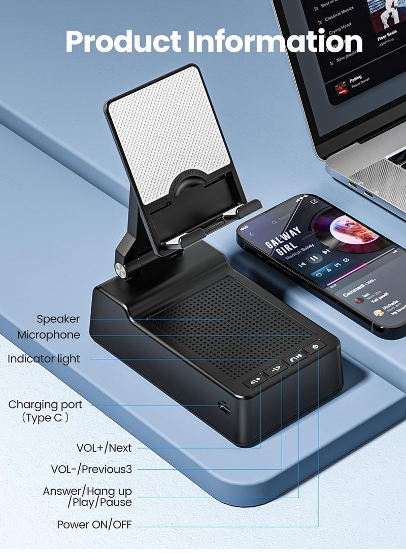 Beauenty Birthday Gifts for Men Women, Phone Stand with Bluetooth Speaker, HD Surround Sound Speaker, Compatible with All iPhone/Android Phones iPad Kindle, Cool Gadget Gift for Men Women Dad Mom  Birthday - Image 3