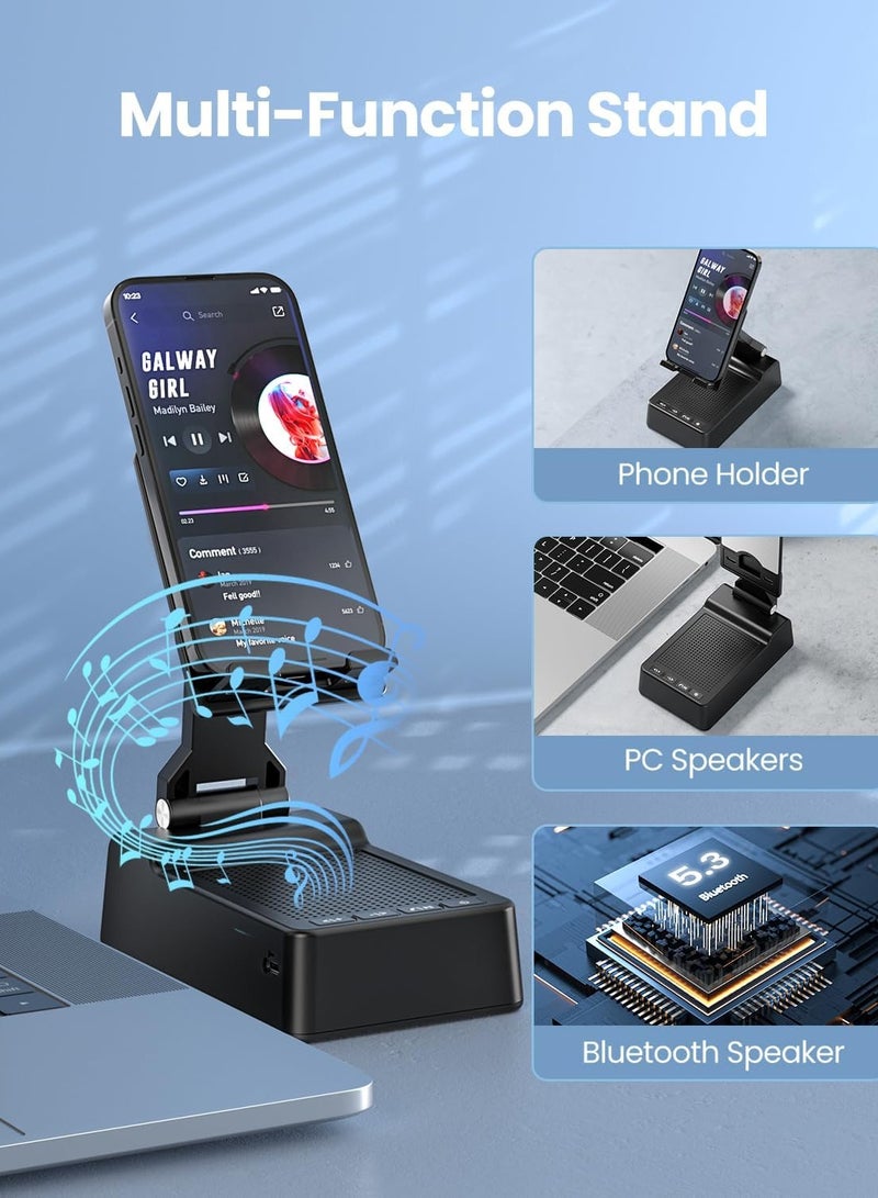 Beauenty Birthday Gifts for Men Women, Phone Stand with Bluetooth Speaker, HD Surround Sound Speaker, Compatible with All iPhone/Android Phones iPad Kindle, Cool Gadget Gift for Men Women Dad Mom  Birthday - Image 2