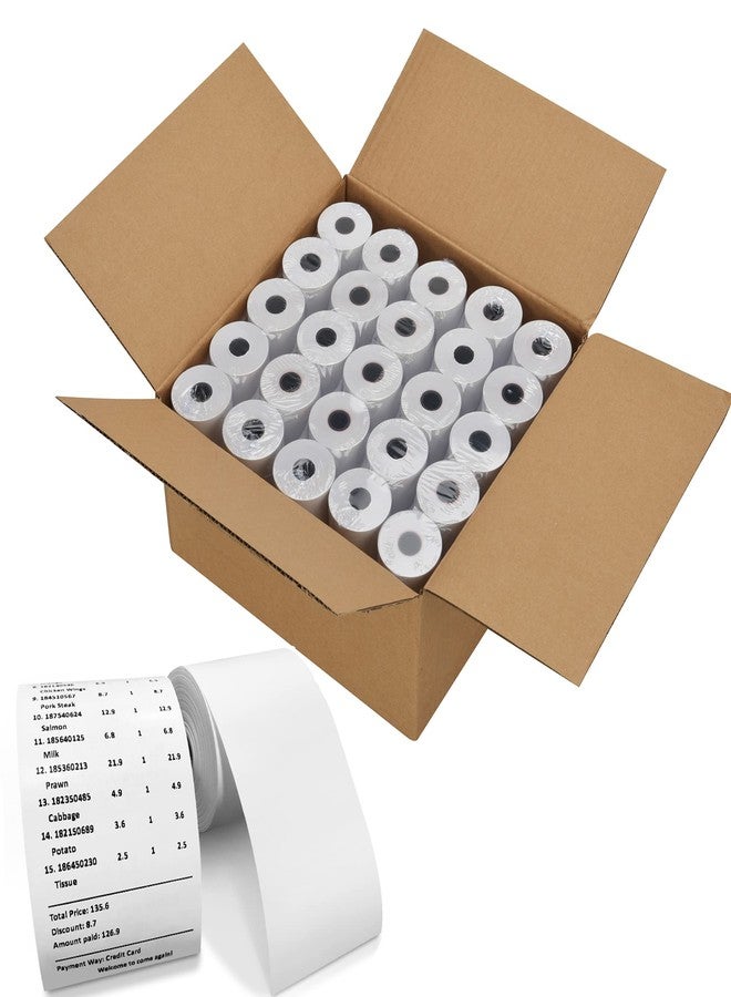FungLam Thermal Receipt Paper POS Cash Register Paper Rolls 2 1/4" x 50' (100 Rolls) - Image 1