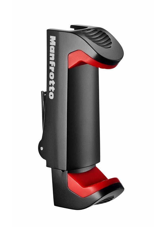 Manfrotto Universal Smartphone Clamp, Pro Version (MCPIXI), for Mini Camera Tripod, Table Tripod,Compact Tripod, Vlogging, Black - Image 1