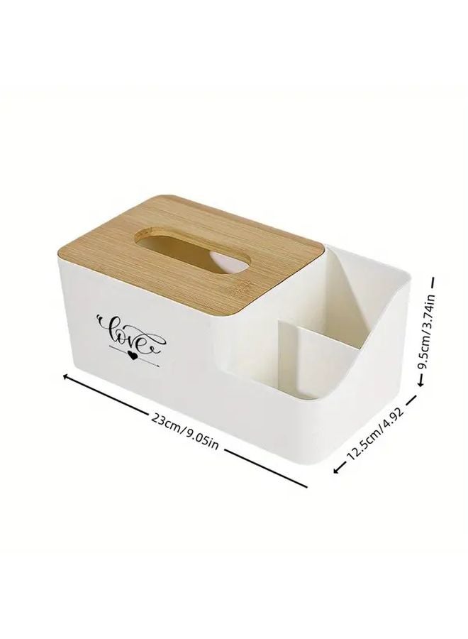 صندوق مناديل متعدد الوظائف أبيض اللون يعمل بالتحكم عن بعد مع غطاء منزلق - Image 3