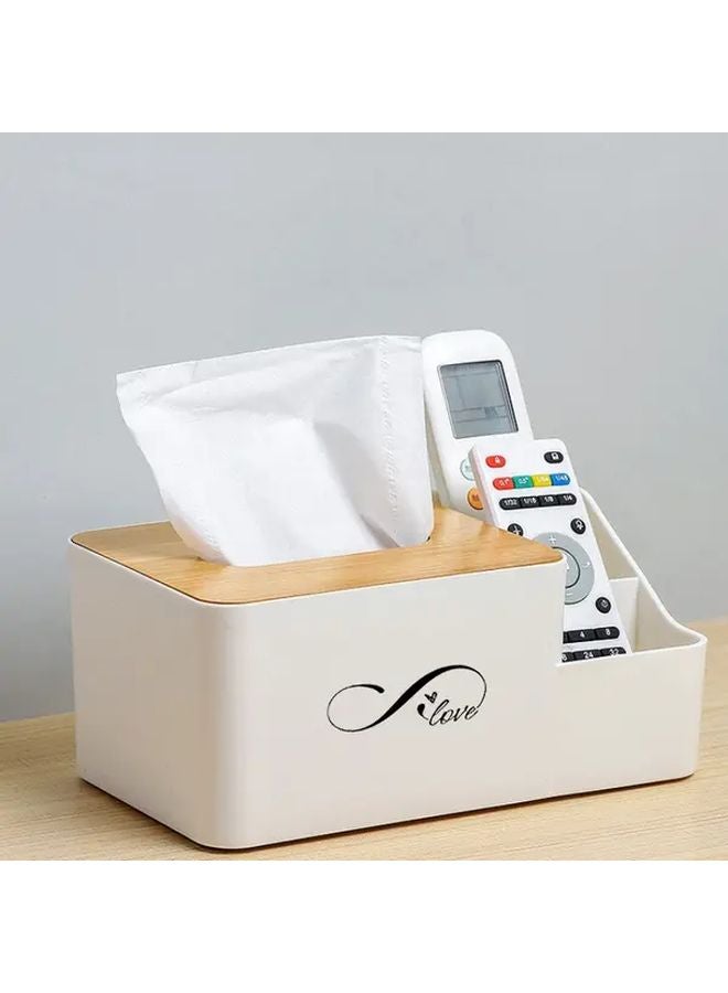 صندوق مناديل متعدد الوظائف أبيض اللون يعمل بالتحكم عن بعد مع غطاء منزلق - Image 5