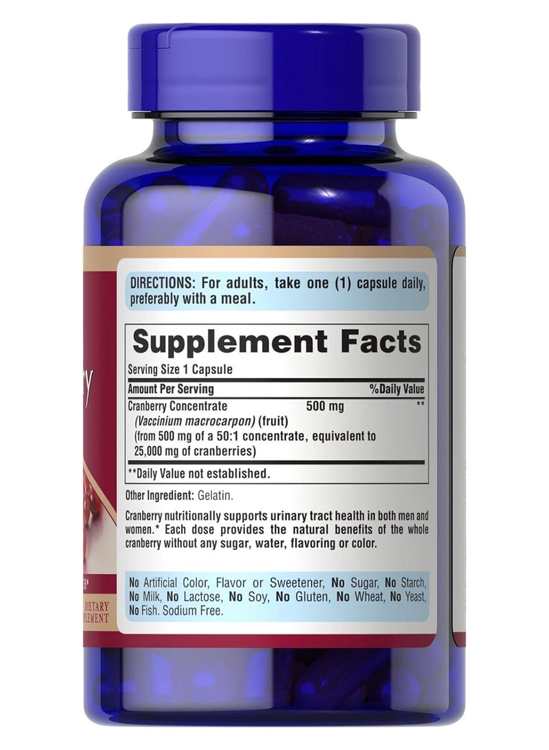 Puritan's Pride Cranberry  he Urinary Tract 120 Ct 4 month supply - Image 3