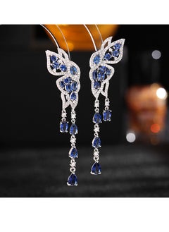 Butterfly Drop Earrings, 925 Sterling Silver Hypoallergenic Dangly Earrings for Sensitive Ears, Butterfly Jewelry Mother Day Gift for Women Daughter Girlfriend Butterfly Lovers