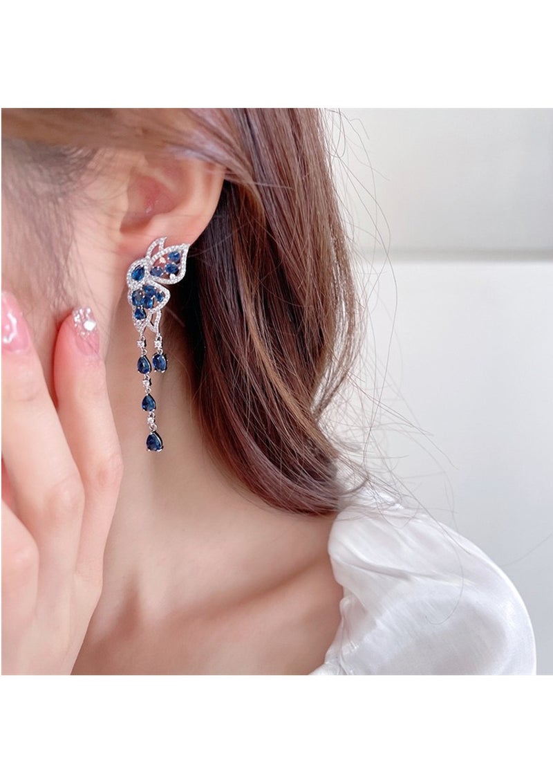 General - Butterfly Drop Earrings, 925 Sterling Silver Hypoallergenic Dangly Earrings for Sensitive Ears, Butterfly Jewelry Mother Day Gift for Women Daughter Girlfriend Butterfly Lovers - Image 1