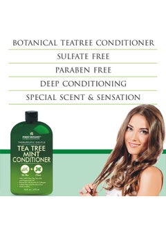 First Botany , Tea Tree Oil Conditioner 16 Fl Oz - Anti Dandruff Natural Oil Conditioner For Dry Itchy & Flaky Scalp - Sulfate Free Paraben Free Cleanser - Prevents Head Lice & Thinning  - Image 4
