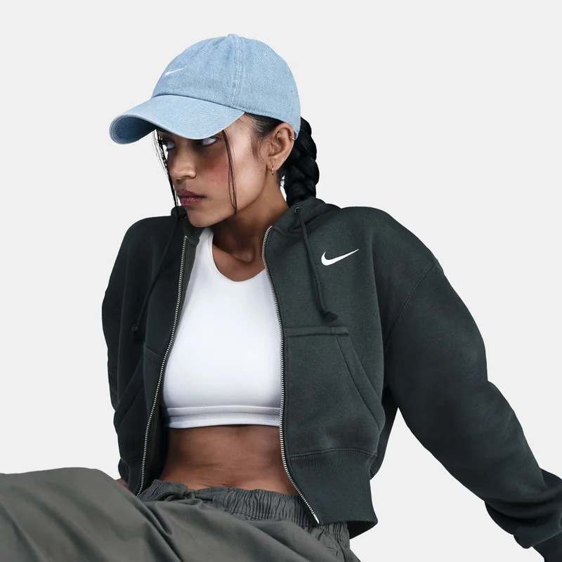 Nike Green Women's Sportswear Phoenix Cropped Hoodie for Women | Best Price UAE