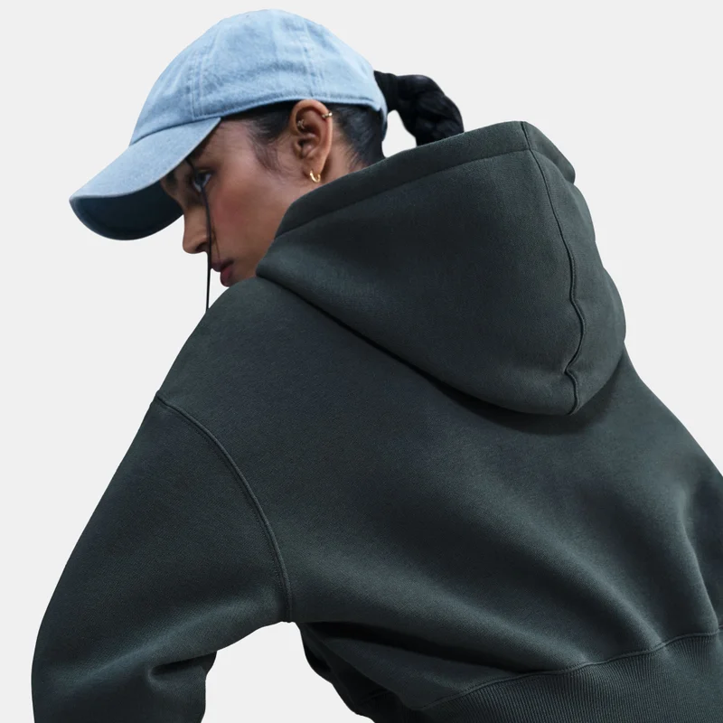 Nike Green Women's Sportswear Phoenix Cropped Hoodie for Women | Best Price UAE