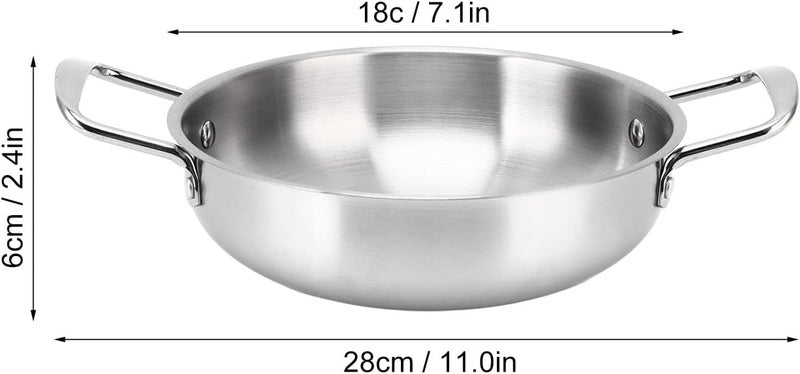 Ramen Pot Durable Stainless Steel Evenly Heating for Cooking Noodle Soup Spaghetti for Home Office Dormitory (18cm) - Image 3